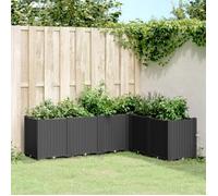 vidaXL Jardinière 160 x 120 x 53 cm polypropylène Noir