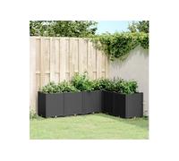Vidaxl Jardinière Noir 160x120x53 Cm Polypropylène