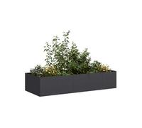 vidaXL Jardinière bac à plantes 200x80x40 cm Acier Noir