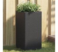 vidaXL Jardinière d'extérieur 30x30x60 cm résine tressée – bac à fleurs