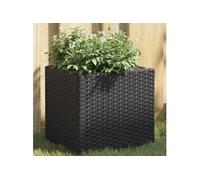 vidaXL Jardinière noir 36x30x32 cm résine tressée, jardinière d'extérieur, bac à fleurs, bac à tomates, jardinière de 366425