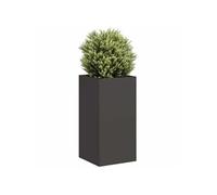 vidaXL Jardinière 40x40x80 cm Acier laminé à froid Noir