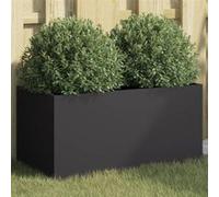 Jardinière noir 62x30x29 cm acier Noir G