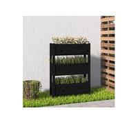 Jardinière Lit Surélevé Bac à Fleurs Jardin Marron Bois Massif de Pin vidaXL