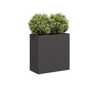 vidaXL Jardinière 80x40x80 cm Acier laminé à froid Noir