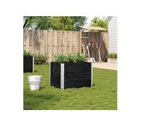 Vidaxl Jardinière Noir 80x60 Cm Bois Massif De Pin