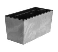Jardinière - Noname - 12 L - Aspect Béton - H 19,5 Cm - Plastique Gris Multicolore