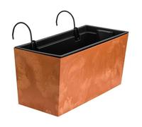 Jardinière - Noname - 12 L - Plastique - Aspect Béton - H 19,5 Cm Multicolore