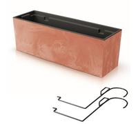 Jardinière - Noname - 19 L - Plastique - Aspect Béton - H 19,5 Cm Multicolore