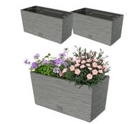 Jardinière - Noname - 2x 12l - Plastique - Gris - 39.5x19.5 Cm Multicolore