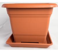 Jardinière NORA avec soucoupe en différentes couleurs. Couleurs et tailles
