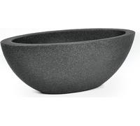 Jardinière ovale modèle Capri anthracite L/H/P 52/20/23cm aspect granit