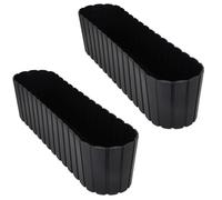 KOTARBAU® 2 pcs Jardinière Exterieur - Plastique - 60 x 14 x 13cm - Anthracite - Pot De Fleur Exterieur - Jardiniere Balcon - Rustique - Rectangulaire - Grand Cache-Pot