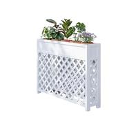 Jardinière-paravent Extérieure Autoportante, Cloison Décorative À Treillage, Support Pour Pots De Fleurs - Idéal Pour Jardin, Balcon, Restaurant Ou Terrasse.(Blanc,120x25x90cm)