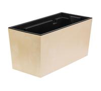Jardinière - Plastique - 12 L - Aspect Béton - H 19,5 Cm - Couleur Crème Multicolore