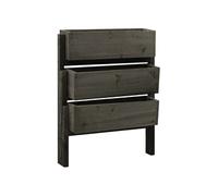 Jardinière pliable de jardin Gris 60x14x75 cm Bois de sapin