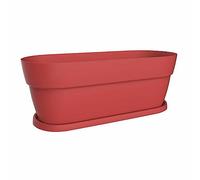 Jardinière Pot Cancun 80cm - Rouge Rubis - 38L - EDA Plastiques