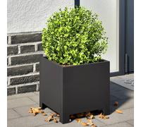 Vidaxl Jardinières 2 Pcs Noir 30x30x30 Cm Acier