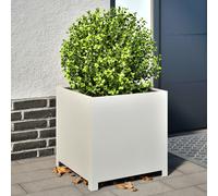vidaXL Jardinière 50x50x50 cm en acier galvanisé 851218 Gris G