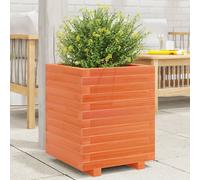 Vidaxl Jardinière Cire Marron 50x50x72,5 Cm Bois De Pin Massif