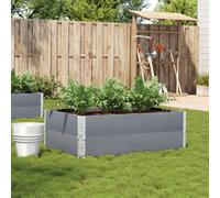 Plantenbak 100x50 cm massief grenenhout grijs3295429