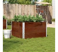 vidaXL Jardinière marron 100x100 cm en bois massif de pin