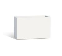 JARDINIÈRE POT DE FLEURS RÉSINE PISCINE TERRASSE RECTANGULAIRE BLANC