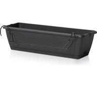 Jardinière pour balcon Garde-corps avec support - 1 pièce / env. 60 cm - Couleur : anthracite (grand)
