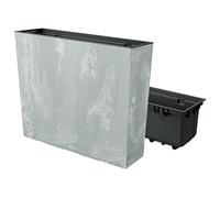 Jardinière pour Balcon Urban Case Beton Effect, avec réservoir, Dimensions (mm) 580 x 180 x 498, Couleur béton