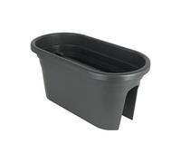 ARTEVASI Jardiniere pour balcon Venezia - 30 x 60 x H 27 cm - 18 L - Gris anthracite