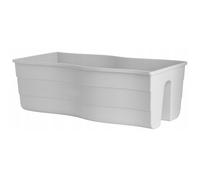 POKM Toolsmarket GmbH - Jardinière de balcon Wave 60 - pour balustrade, H 20 cm - Blanc