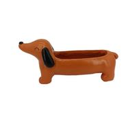 Jardinière pour chien - Jardinière de jardin teckel de 8,27 x 3,94 x 2,56 pouces, pots pour planter des cactus avec des animaux, adorable décoration pour chiens fabriquée à la main | pour les amateurs