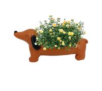 Jardinière pour chiens, animaux - pots à fleurs chiens animaux, jardinière succulente en résine résistante aux intempéries faite à la main avec accent jardin extravagant la décoration de