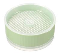 Jardinière pour Herbe à Chat sans Terre, Boîte Plastique Double Couche | Plateau Grille, Orifice D’eau et Couvercle, pour Herbe D’orge, Usage Intérieur à Poser