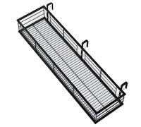 jardinière Présentoir De Plantes Vertes De Balcon Garde-corps En Fer Forgé Suspendu Étagère À Fleurs En Pot Cintre De Pot De Fleur Extérieur Forte Capacité De Charge ( Color : noir , S : 25*100*12cm )