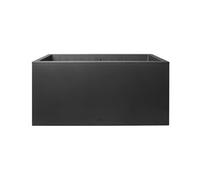 Elho – Planteur Vivo Next Long 80 – Plastique 100% recyclé – Ø 78 x H 37,9 cm – Living Noir