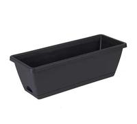 Jardinière Rectangulaire Avec Réserve d'Eau - Pot Pour Plantes Balcon Extérieur/Intérieur en Plastique, Bac à Fleurs Pour Jardin (Color : Gris Foncé)