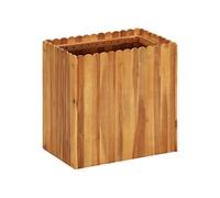 Jardinière Rectangulaire Cache-Pot Pot à Fleurs Bac de Plantes Pot à Plante Jardin Balcon Véranda Extérieur 50x30x50 cm Bois Massif d'Acacia