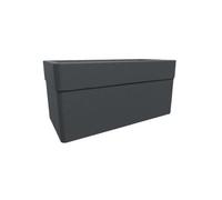 EDA Plastiques Jardinière CAREL Gris anthracite 63 L 78×39×39 cm avec roulettes intérieur/extérieur