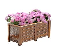 Jardinière rectangulaire en Bois, Grande jardinière surélevée, jardinière, patios, Balcon et terrasse, bac à Plantes pour Plantes, arbustes, Fleurs