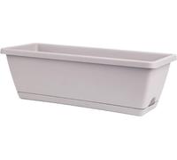 Jardinière rectangulaire en plastique fleur et l��se Jardinière pour balcon Accueil Gris clair 50 x 19cm/19.7x7,5in