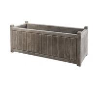 Jardinière Rectangulaire - Gris Cérusé - 90 Litres - Charme 13816 Eda Plastiques Gris