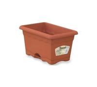 jardiniere rectangulaire oe 50 x 20 cm avec plateau - terracotta