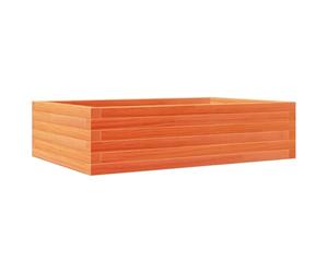 Jardinière rectangulaire surélevée rectangulaire avec fond ouvert pour un bon drainage et une bonne ventilation, idéale pour les fleurs, les légumes et les herbes Marron ciré 90 x 60 x 23 cm