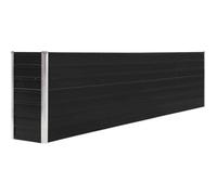 Jardinière rectangulaire VIDAXL en acier galvanisé anthracite - 320x40x77 cm