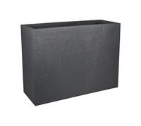 Jardinière rectangulaire Volcania effet pierre - 78,5 x 29,5 x 60 cm - 46 L - Gris anthracite -