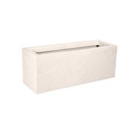 Jardinière Rectangulaire Volcania Up Effet Pierre 57 L - Beige Calcaire - Eda