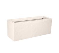 Jardinière Rectangulaire Volcania Up Effet Pierre 57 L - Beige Calcaire - Eda