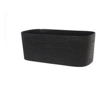 Garden ID Jardinière Respect – réserve d'eau – Noir-Anth 50×17cm – 100% déchets ménagers, recyclable