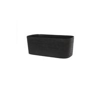 Jardiniere + Réserve Eau - Respect - Noir-Anth 50 X 17 Cm - 100% Déchets Ménagers - 100% Recyclable - Surface Structurée